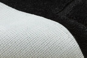 Kúpeľňový koberček SUPREME LINES línie, čierny kruh