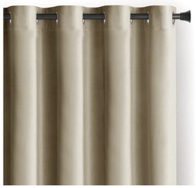 Hnedý/béžový zamatový dimout záves 140x270 cm Eyelets – Restilo