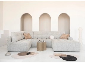 Béžová rozkladacia modulárna rohová pohovka s úložným priestorom (ľavý roh) Lulu – Miuform