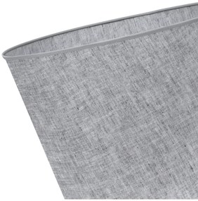 Závesné svietidlo Len, 1x šedé textilné tienidlo, (fi 38 cm), w
