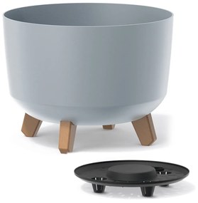 Plastový kvetináč na nožičkách DGRL350 33,9 cm - svetlosivá