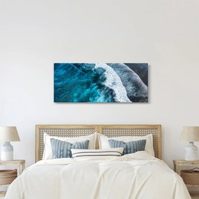 Obraz - Vlny na mori (120x50 cm)