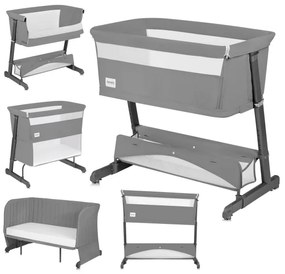 Lionelo - Detská postieľka 5v1 THOMI PLUS Sivý betón