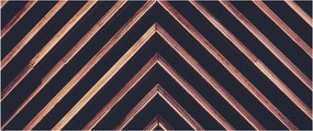 Obraz dreveného motívu na čiernom pozadí (120x50 cm)