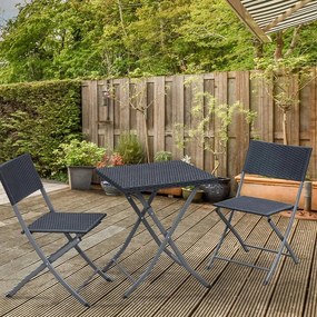 Zostava nábytku na balkón v antracitovej farbe