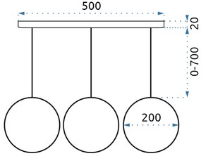 Toolight - Stropné svietidlo 3xE27, zlatá-biela, OSW-08197