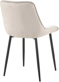 Jedálenská stolička Wallace - zamat - Sivá