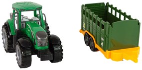 Lean Toys Traktor s vlečkou na trecí pohon