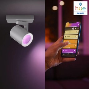 PHILIPS HUE Nástenné bodové LED osvetlenie HUE ARGENTA s funkciou RGB, 1xGU10, 5,7W, teplá biela-studená biela,