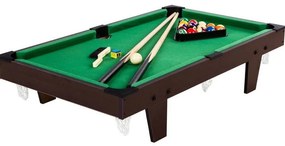 GamesPlanet® 40542 Mini pool biliard s príslušenstvom 92 x 52 x 19 cm, hnedá