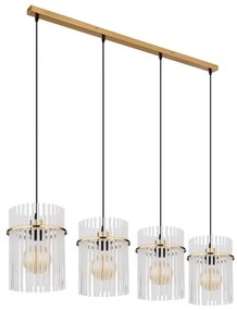 Globo 15698-4HM - Luster na lanku GORLEY 4xE27/60W/230V zlatá