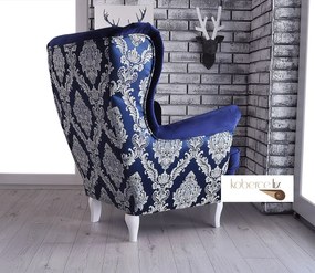 Kreslo na nožičkách Velvet Blue Royal