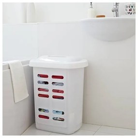 Biely kôš na bielizeň Addis Linen Hamper White, 60 l