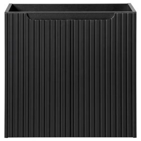 Závěsná skříňka Nova Black II s deskou 60 cm černá/dub evoke
