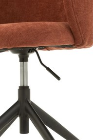 Vínová zamatová jedálenská točiaca stolička Chair Turn Burgundy - 56*48*77cm
