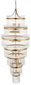 Endon 112793 - Luster na reťazi MARIETTA GRAND 21xE14/6W/230V mosadz/číra