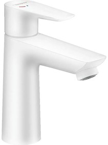 HANSGROHE Talis E páková umývadlová batéria CoolStart s odtokovou súpravou s tiahlom, výška výtoku 104 mm, matná biela, 71713700