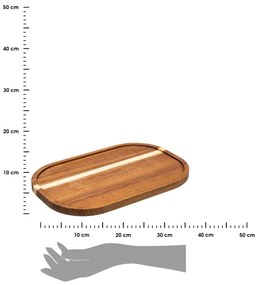 Drevený servírovací podnos Lawrence, 30x20 cm