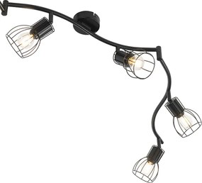 Moderné stropné bodové svetlo čierne 145 cm 6-žiarovkové - Botu