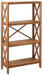 Regál z dubového dreva v prírodnej farbe 70x124 cm X-Shelf – Unique Furniture