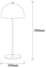 Stolová lampa v zlatej farbe s kovovým tienidlom (výška 58 cm) Can – Opviq lights