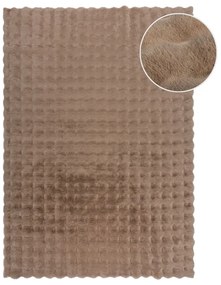 Hnedá syntetická kožušina 180x290 cm Waffle Faux Fur – Flair Rugs