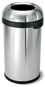 Okrúhly otvorený kôš 60 l, matná oceľ, nerez