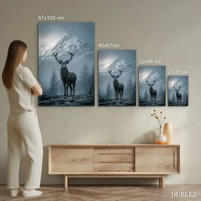 DUBLEZ | Dizajnový obraz - Jeleň a hory