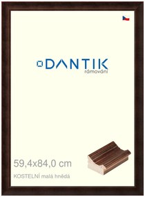 DANTIK rám na obraz 59,4x84 | KOSTELNÍ malá hnědá (Plexi Čiré)