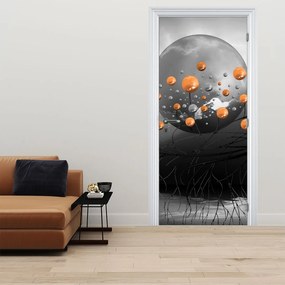 Fototapeta na dvere - Oranžové gule (95x205cm)