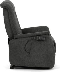 Polohovacie kreslo sivé, elektrické TV-L8963 GREY2