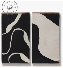 Čiernobiele uteráky v súprave 2 ks z Bio bavlny 50x90 cm Nova Arte – Mette Ditmer Denmark