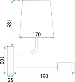 Toolight Toolight, nástenné svietidlo LED 3W+1xE27 APP1610-2W, čierna, OSW-01593