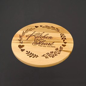 AMADEA Drevená servírovacia doska - podnos vetvičky, masívne drevo, 25 cm