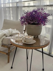 PLASTOVÝ KVETINÁČ BOTANICA SADA 2KS 30X24 CM+23X18,5 CM BÉŽOVÁ