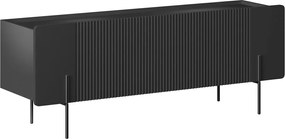 TV stolík Malmi 150 cm - čierny mat / čierna