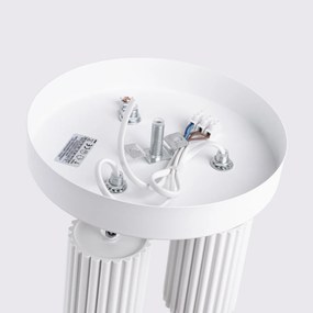 Stropné svietidlo Karbon, 3x biele kovové tienidlo, (možnosť polohovania)