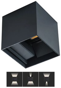 LED Vonkajšie nástenné svietidlo REKA LED/7W/230V IP54 antracit