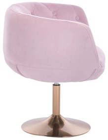 LuxuryForm DESIGN Kreslo MONTANA VELUR na zlatom tanieri - levanduľa
