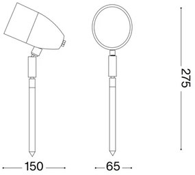 Ideal Lux - Vonkajšia lampa INSIDE 1xG9/15W/230V 27,5 cm IP54 hnedá