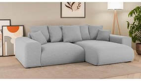 Svetlosivá rozkladacia rohová pohovka s úložným priestorom (variabilný roh) Luma – Ropez