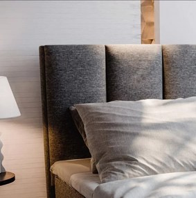 Čalúnená posteľ boxspring MERALIS 100x200 cm hnedá Matrac: Bonell pružinová matrac
