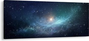 Obraz - Hviezdy a hmlovina (120x50 cm)
