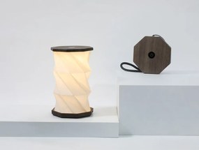 Biela/sivá prenosná svetelná dekorácia na USB ø 8 cm Twist – Gingko