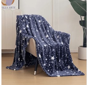 Mikroplyšová deka STARLIGHT, tmavomodrá Rozmer: 200 x 220 cm