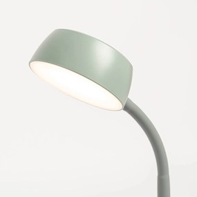 Lindby Tijan stolová LED lampa, sivá ohybné rameno