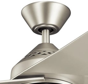 Kichler KLF-JADE-60-BN - LED Stmievateľný ventilátor JADE 18W/230V strieborná + DO