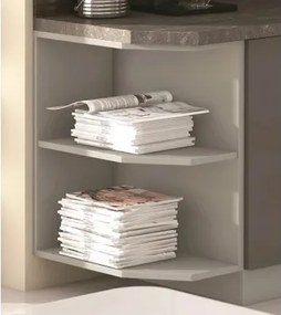 Dolný rohový kuchynský regál Karmen 30D, 30 cm, šedý%