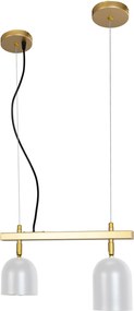 Toolight Toolight, závesné stropné svietidlo 2xE27 APP1032-2C, biela-zlatá, OSW-06983