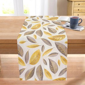 Behúň na stôl 40x130 cm Yellow And Brown Leaves – Mila Home
